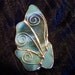 Butterfly Brooch, Decorative Solder and Wire, Shades of Green and light Blue's