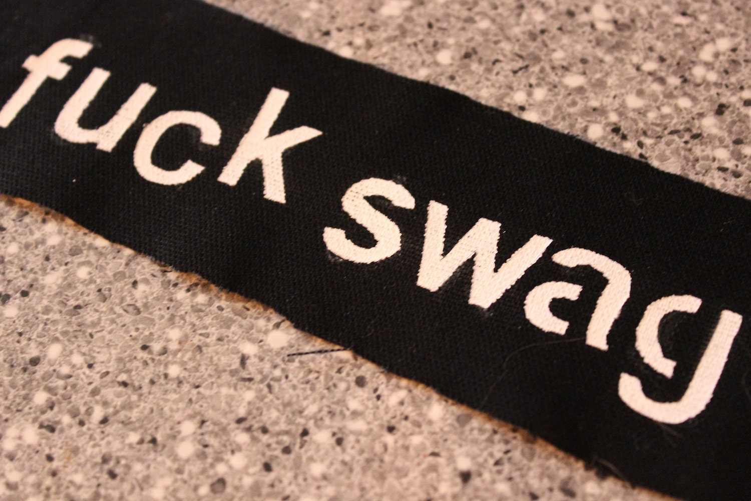 Black "Fuck Swag" Patch