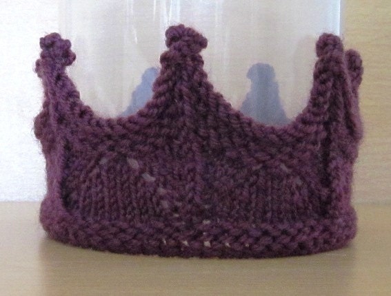 Hand knitted Crown - Newborn to 3 months - Many colours available - Headband For little Princess and Prince