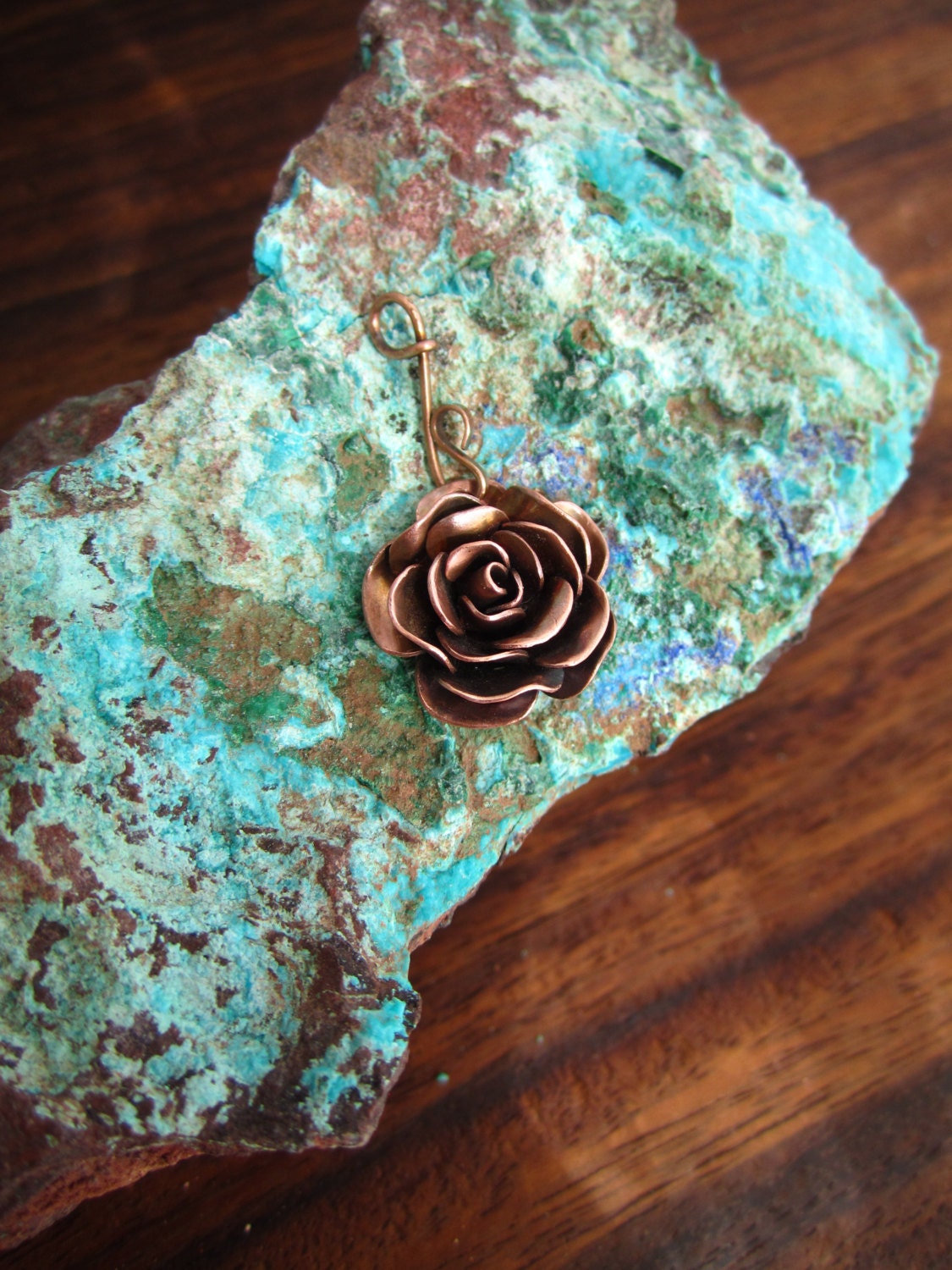 Copper Rose Pendant