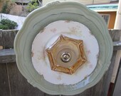Peachy Ceramic Glass Garden Plate
