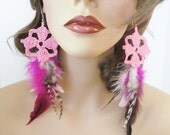 Pink Crochet Earrings