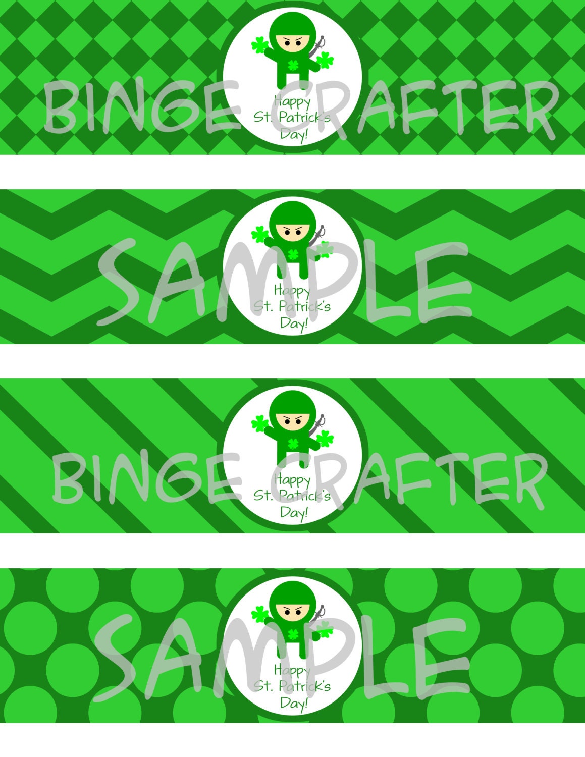 Saint Patrick's Day Water Bottle Labels Il_570xn