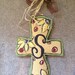 Sunflower Cross Burlap Door Hanger