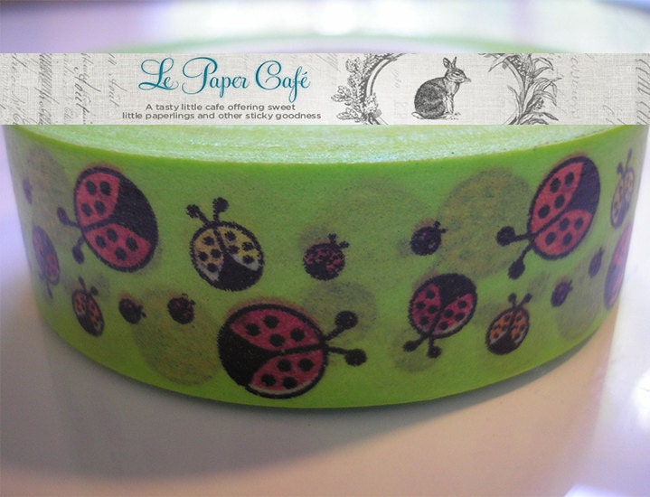 THE LADYBUGS Washi Tape - Decorative Pattern Masking Tape - 15mm x 15m
