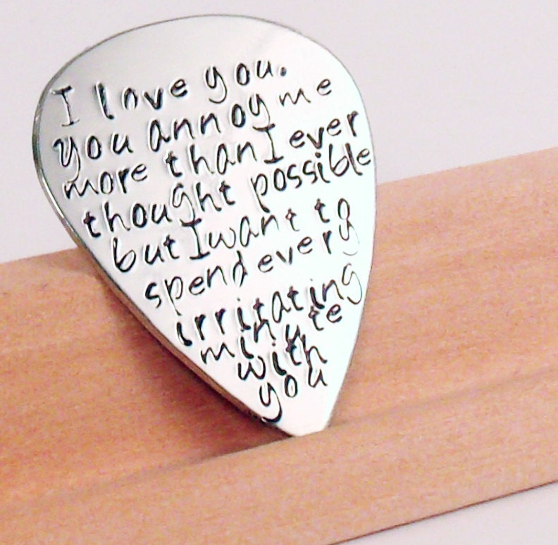 Love quotes Guitar Pick-Perfect Gift for a Grooms Wedding gift-husband-boyfriend-bridesmaid