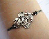 Karma-Lovely lady mask bracelet,mask cuff,mask bangle,real leather bracelet-Z692