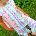 Girls Cap Sleeve Swing Top & Chevron Capri Ruffled Pants How Does Your Garden Grow Line Sizes 12 months - 6 yrs