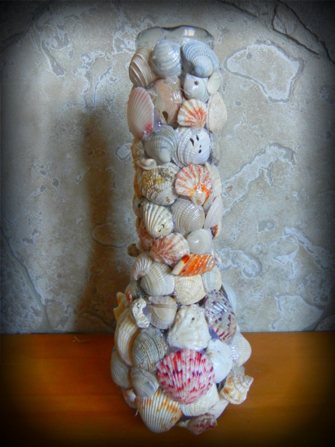 seashell flower vase