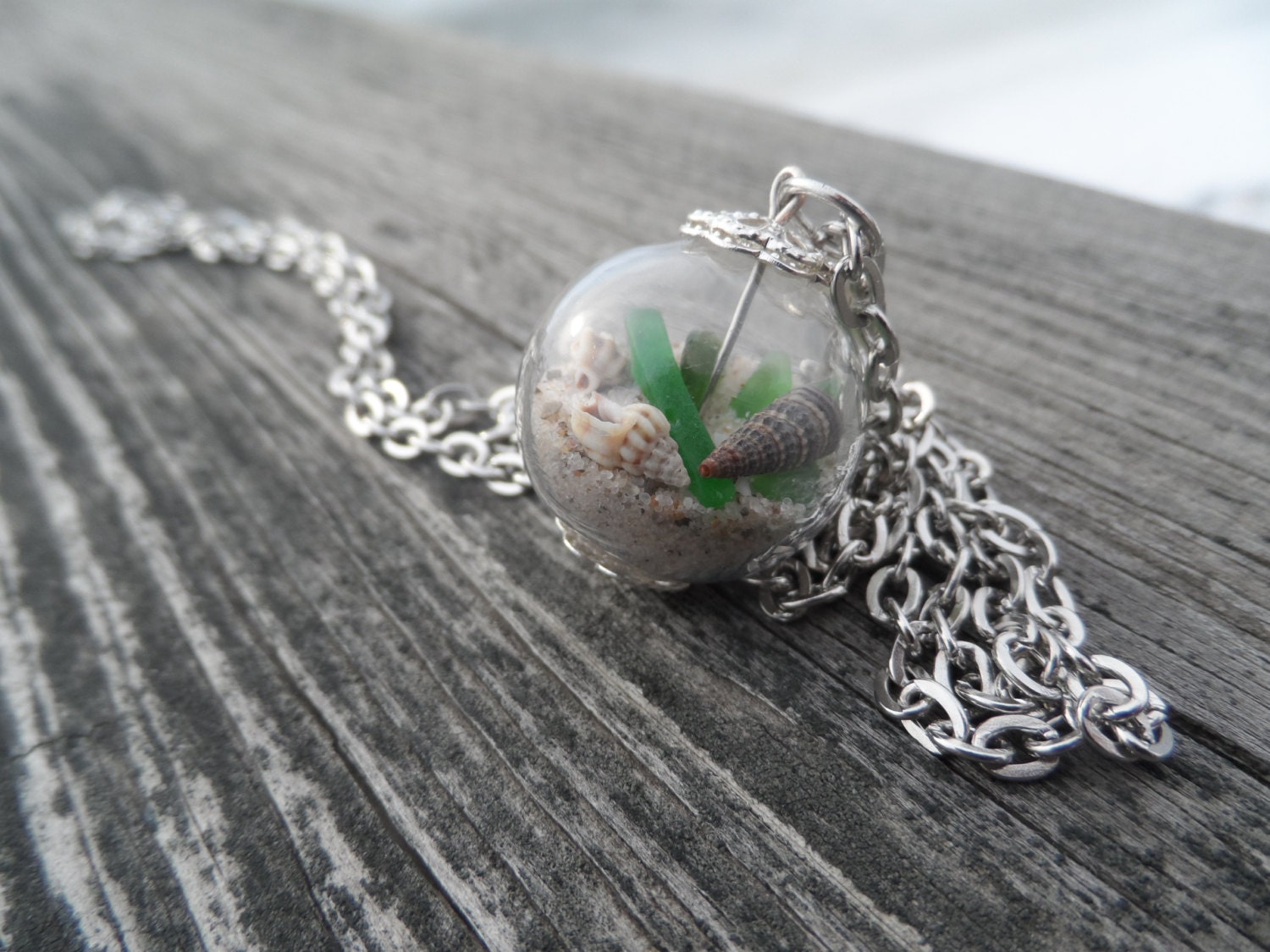 Beach Terrarium Necklace