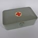 Authentic Vintage German First Aid Box. Metal. Gray.