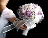 Bridal bouquet Tulips under the snow and boutonniere