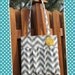 Rosie Posie Chevron Tote in Gray and Yellow