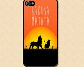 Iphone case Hakuna Matata Iphone case lion king Iphone 4 case Iphone 5 case cool awesome Iphone 4s case
