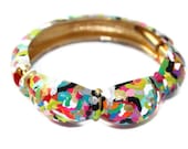 Graffiti Vintage Hand Painted Hinged Bracelet