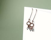Rustic Elegant Blue Earrings Oxidized