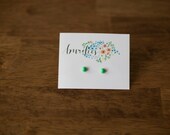 aqua vintage studs
