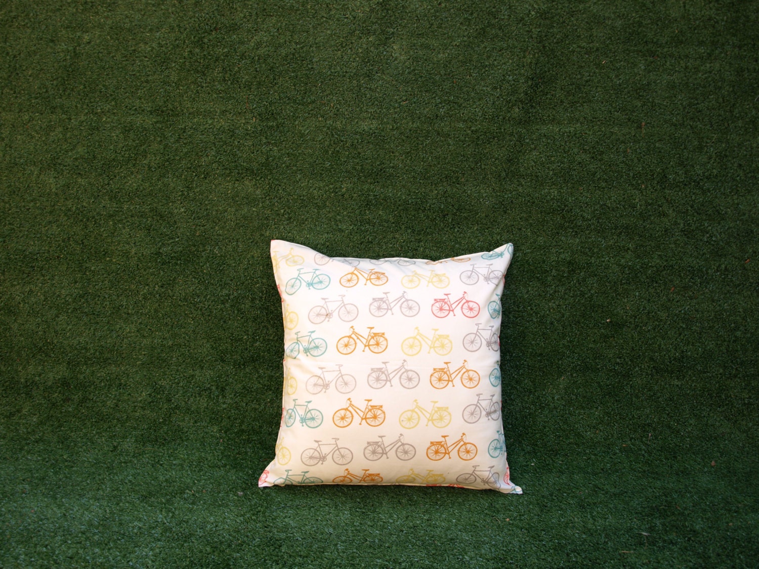 Commute design on cream by Jay Cyn for Birch Fabrics.  Handmade & organic cushion covers