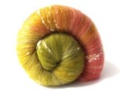 Spinning batts - 100g - 3.5oz - merino wool  - silk noil - tussah silk -  THE HAZEL NUT
