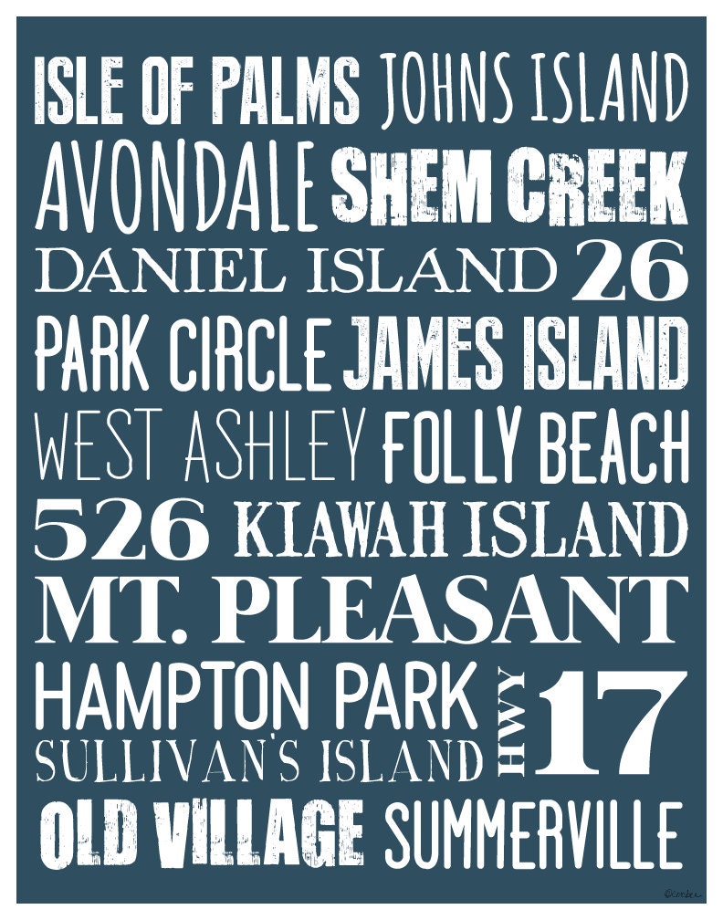 Color Choice Charleston, SC Typography Poster No. 2