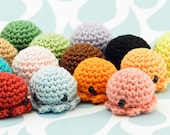 25 PIECE SET: MiniPus (Solid Colors) - Miniature Octopus Amigurumi Doll Plush