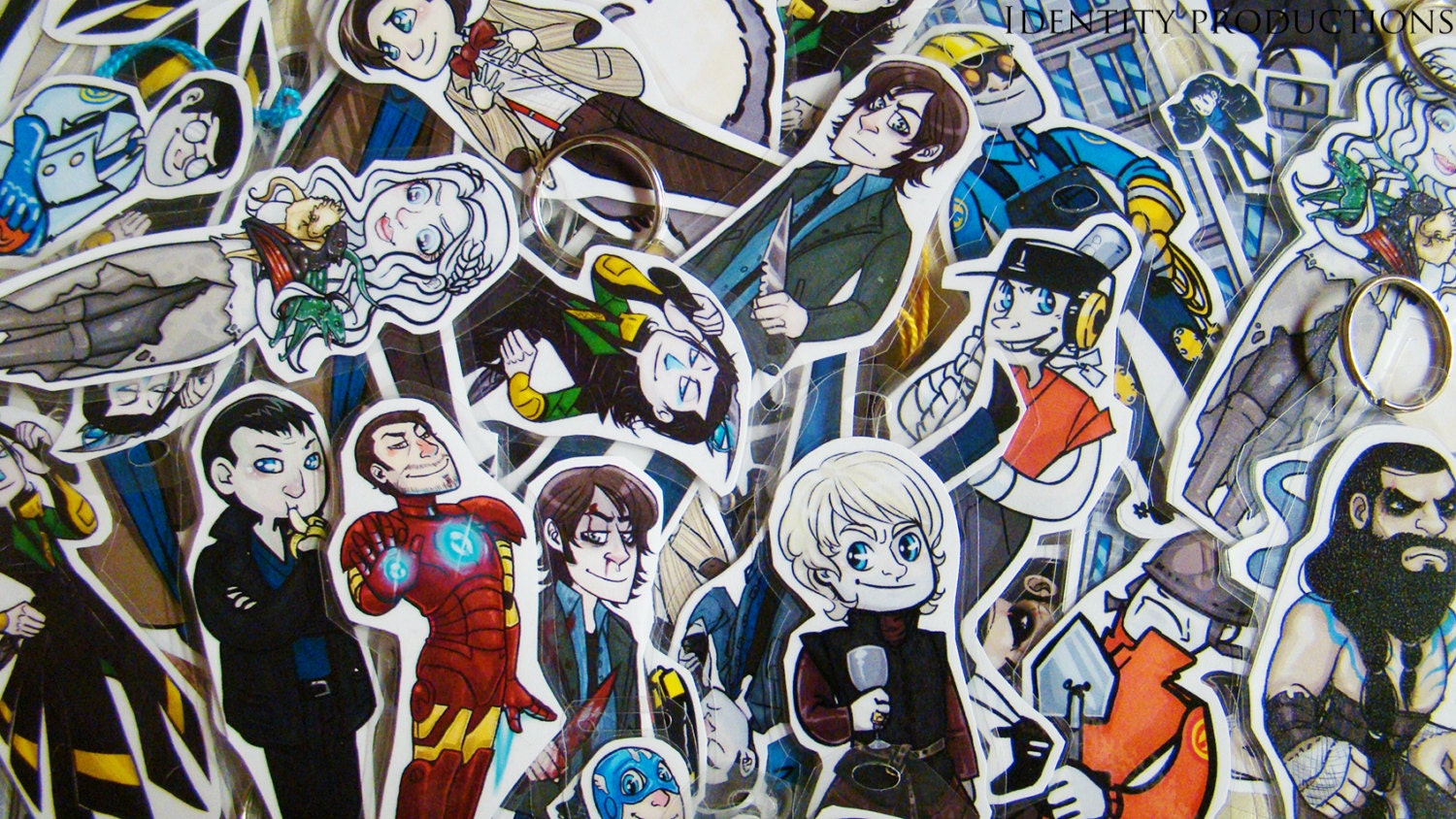 ANY TWO Bookmarks or Keychains From Our Shop