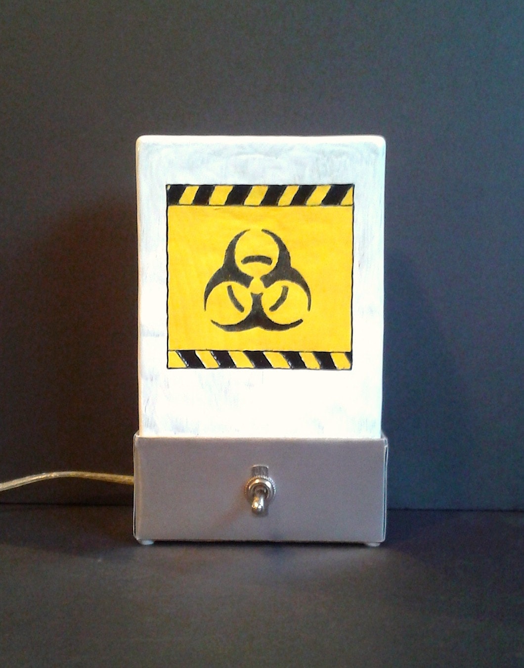 Hand Painted Biohazard Accent Lamp