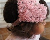 Large Pink Heart Shape Valentines Day Flower Headband, Girl Headband, Baby Girl Headband, Infant Girl Headband, Newborn Girl Headband