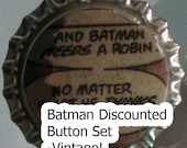 DISCOUNT Batman Nightwing Robin Vintage Discount Handmade Button Set of 5