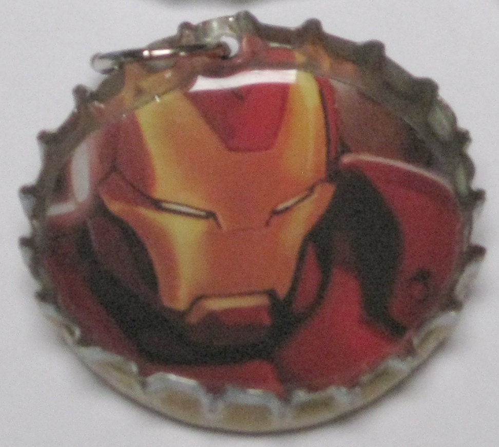 DISCOUNT Iron Man Tony Stark Resin Pendant and Buttons
