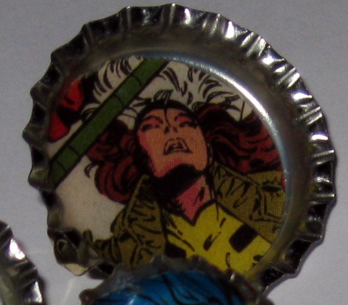 DISCOUNT X-Men Rogue Beast Wolverine Scott Summers Bottlecap Button Set of 14