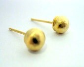 Recycled gold Post  handmade earrings eco friendly,Stud earrings, nugget studs,Classic Silver Stud Earrings