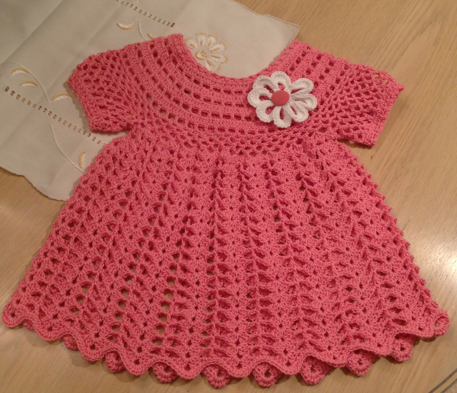 Crochet Pattern for Baby Toddler Dress Tunic, Peaches and Cream, PDF 12-097 INSTANT DOWNLOAD