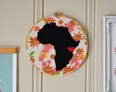 Africa Adoption Embroidery Hoop Wall Decor