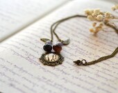 Vintage skeleton key necklace - Brown, beige, grey, green - Free worldwide shipping - Gift for her under 30USD,