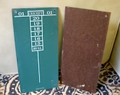 Cricket Scoreboard: Green chalkboard, midcentury sports decor, wall hanging