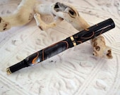 Fire Trail Irridescent Fountain Pen, Refillable Fountain Pen, Handmade Pen
