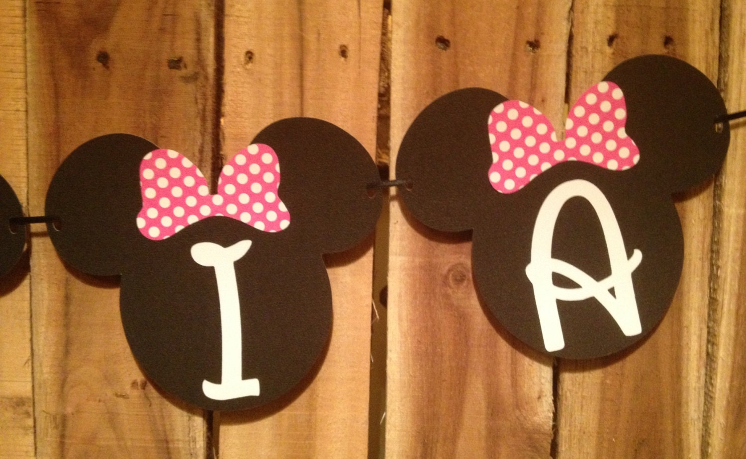 Minnie Mouse Polka Dots Princess HAPPY BIRTHDAY Banner