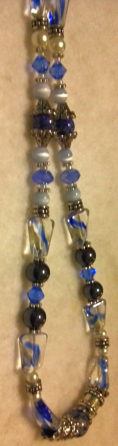 Blue Hematite Silver Necklace