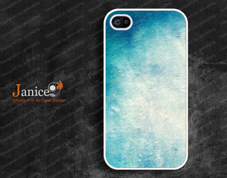 iphone 4 case iphone 4s case iphone 4 cover beautiful blue colors wall texture unique Iphone case