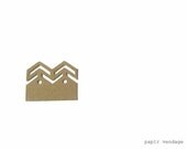 10 Mini Chevron Edged Notecards, journaling notecards,  thank you cards, mini cards, Wedding Reception, Special Notes,