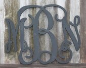Vine Monogram Wood Letters - All sales support our sports activities and summer camps.
