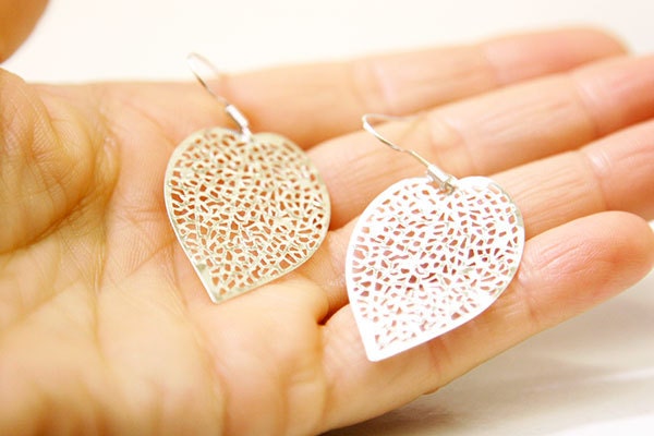Silver Plated Leaf Dangle Earrings, Simple, Elegant, Everyday, Minimalist, Birthday, Modern, Valentines Gifts, Bridal Wedding Jewelry