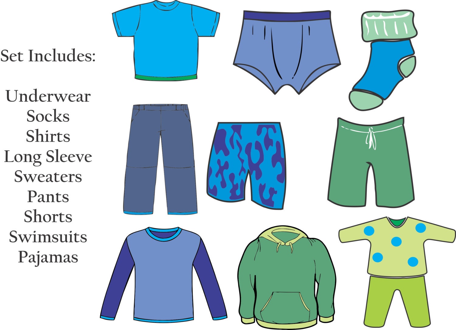 Dresser Clothing Decals Labels