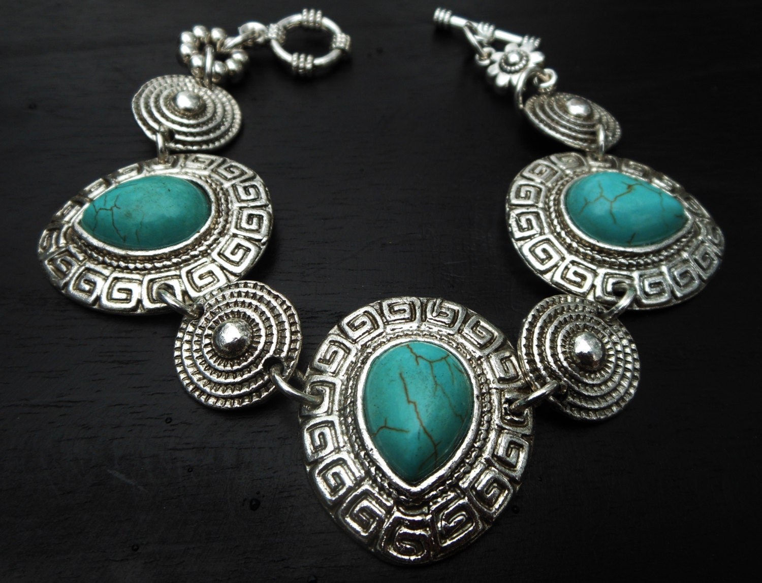 Vintage tribal turquoise bracelet