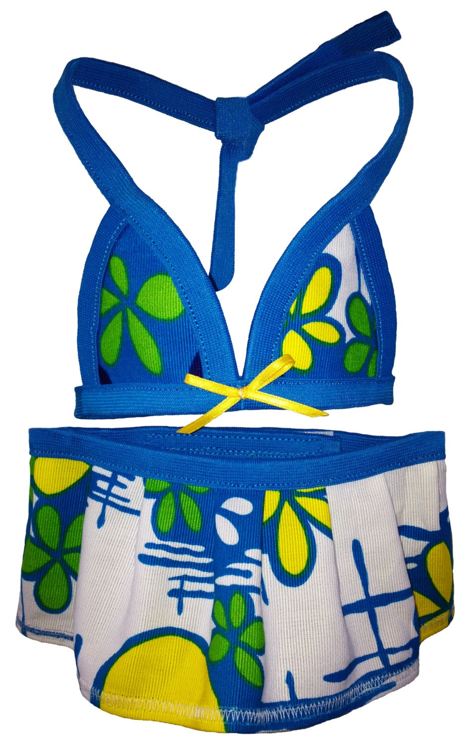 Vintage Hawaiian Pet Cat or Dog Bikini Swimwear Clothing - Small