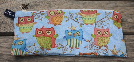 Owls Notions Pouch/ Pencil Case