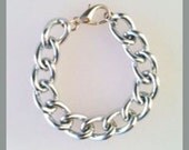 Smooth Silver Chunky Chain Bracelet