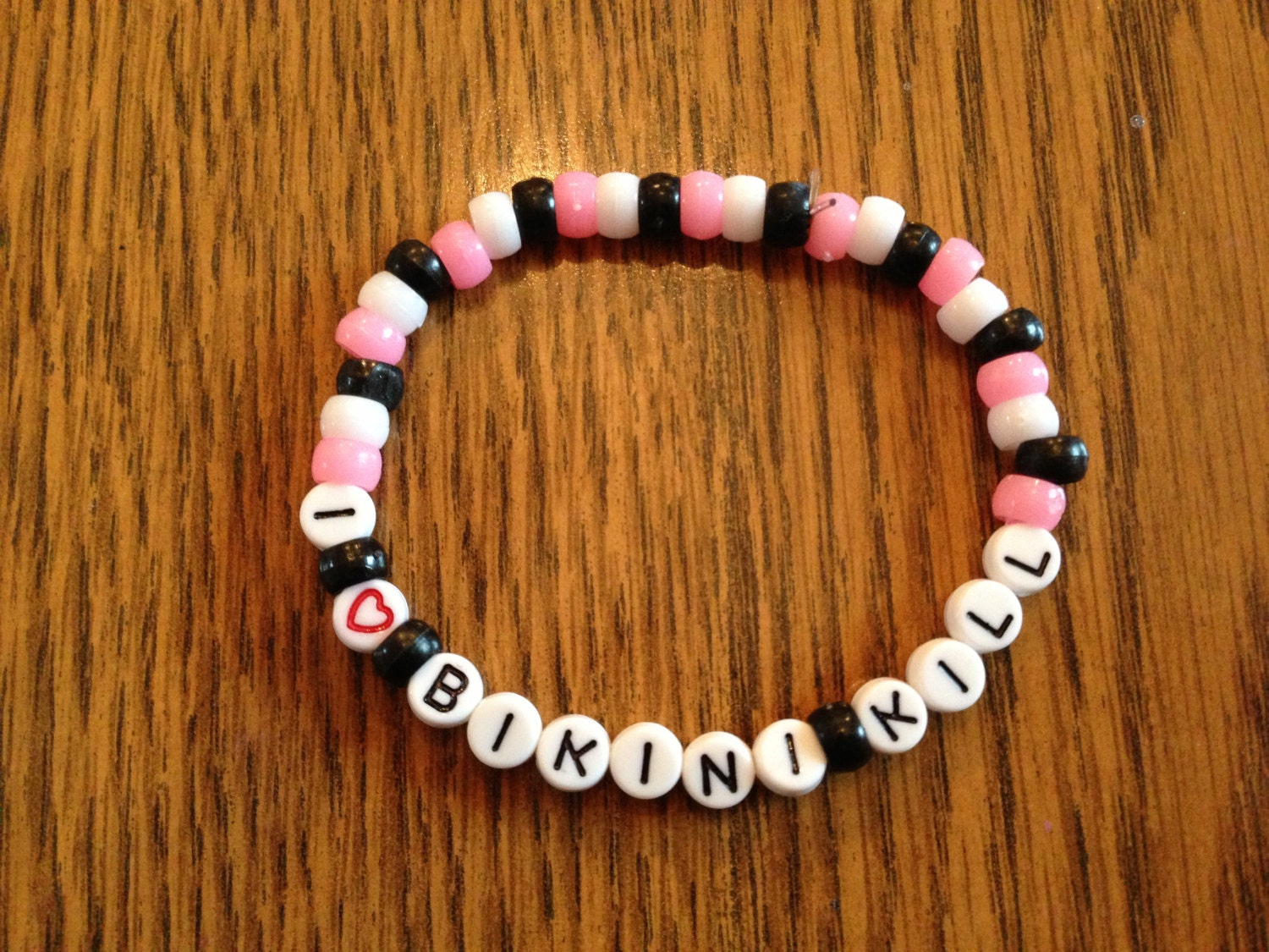 I Heart Bikini Kill Bracelet - Riot Grrrl - Feminist Kitsch