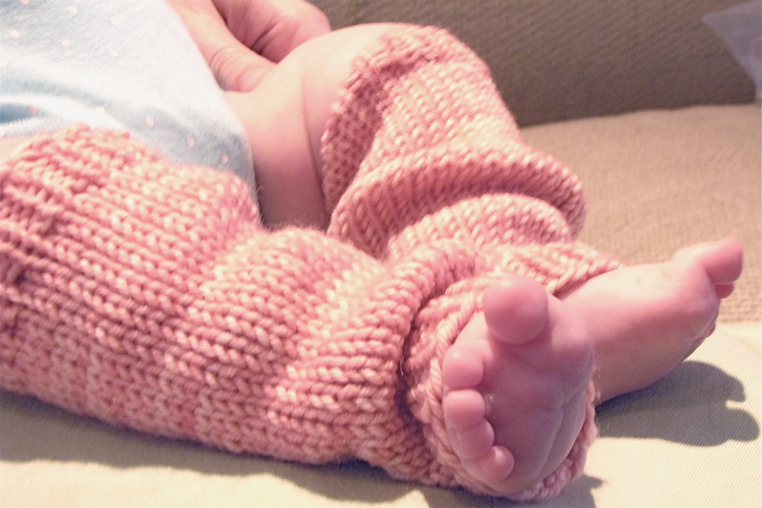 Leg Warmers for Baby, Toddler or Child: Cozy Merino Wool Knitted Leg Warmers